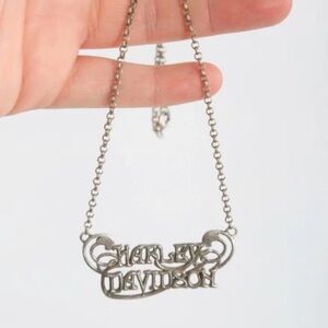 Vintage Harley Davidson Sterling Silver Rolo chain necklace